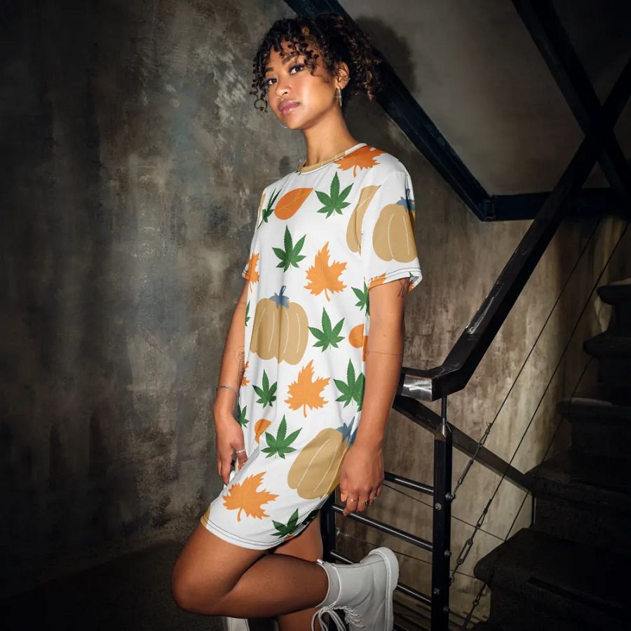 Autumn Harvest All-Over T-Shirt Dress product image (12)
