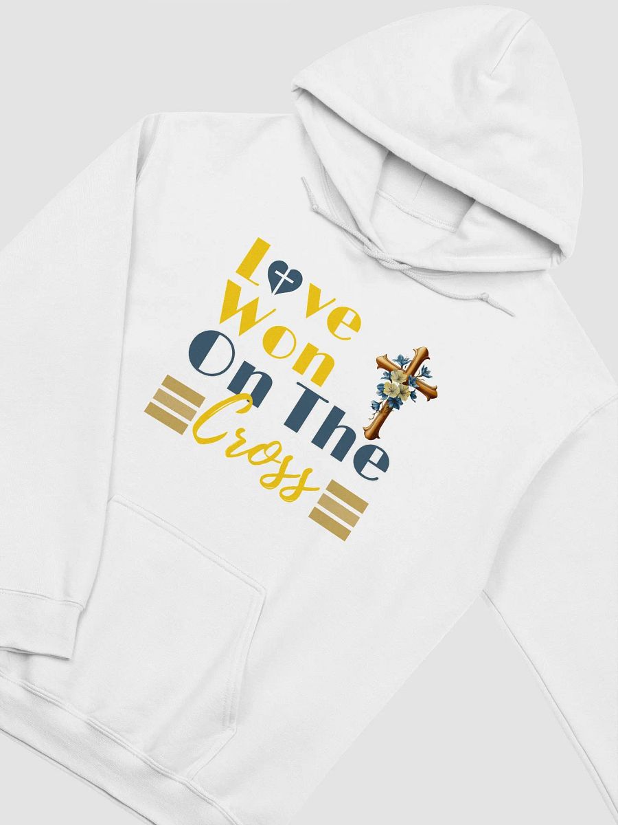 Love Won On The Cross, Christian Gildan Classic Hoodie product image (3)