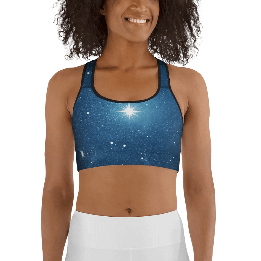 Starry Night Sky Customizable Sports Bra product image (4)