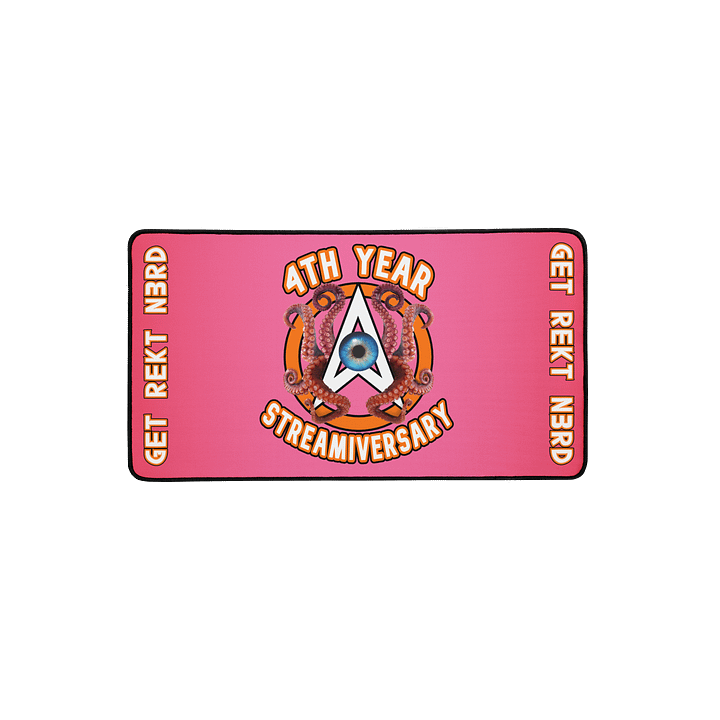 (Limited Edition) 4th Streamiversary 'OA-Cthulhu' Logo Desk Mat - *Pink Vibes Theme* product image (2)