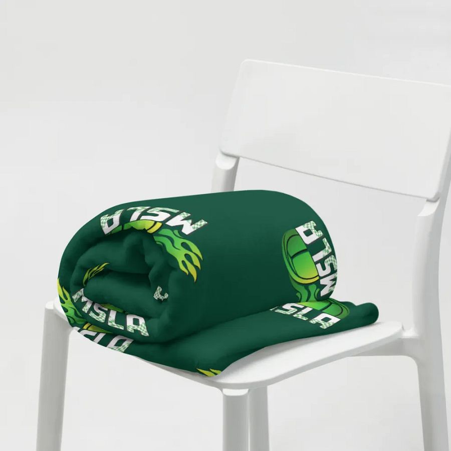 MSLA Green Throw Blanket product image (7)