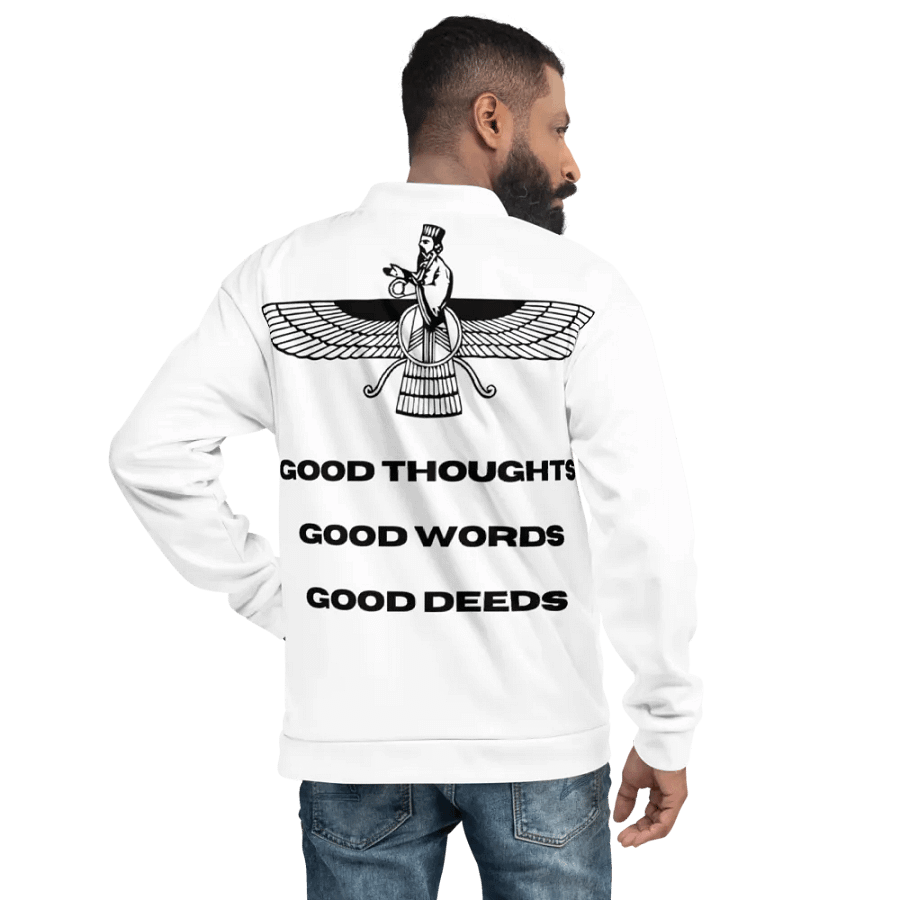 Faravahar Persian Design Jacket Good Thoughts Good Words Good Deeds product image (9)