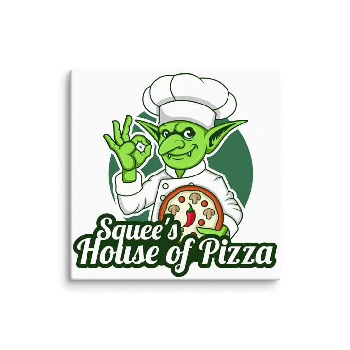 Squee’s House of Pizza Wall Art Canvas (White) product image (2)
