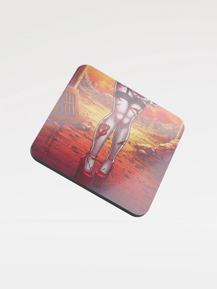 V3 Zombie Pinup Glossed Cork Coaster (Bottom) product image (1)