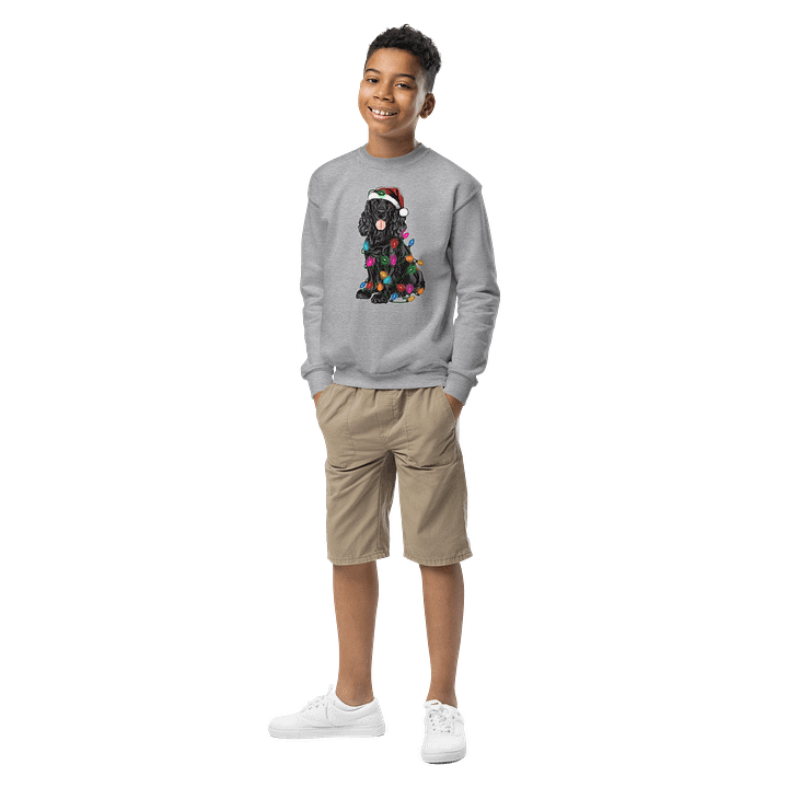 Funny Christmas English Cocker Spaniel(Black) Youth Sweatshirt product image (4)