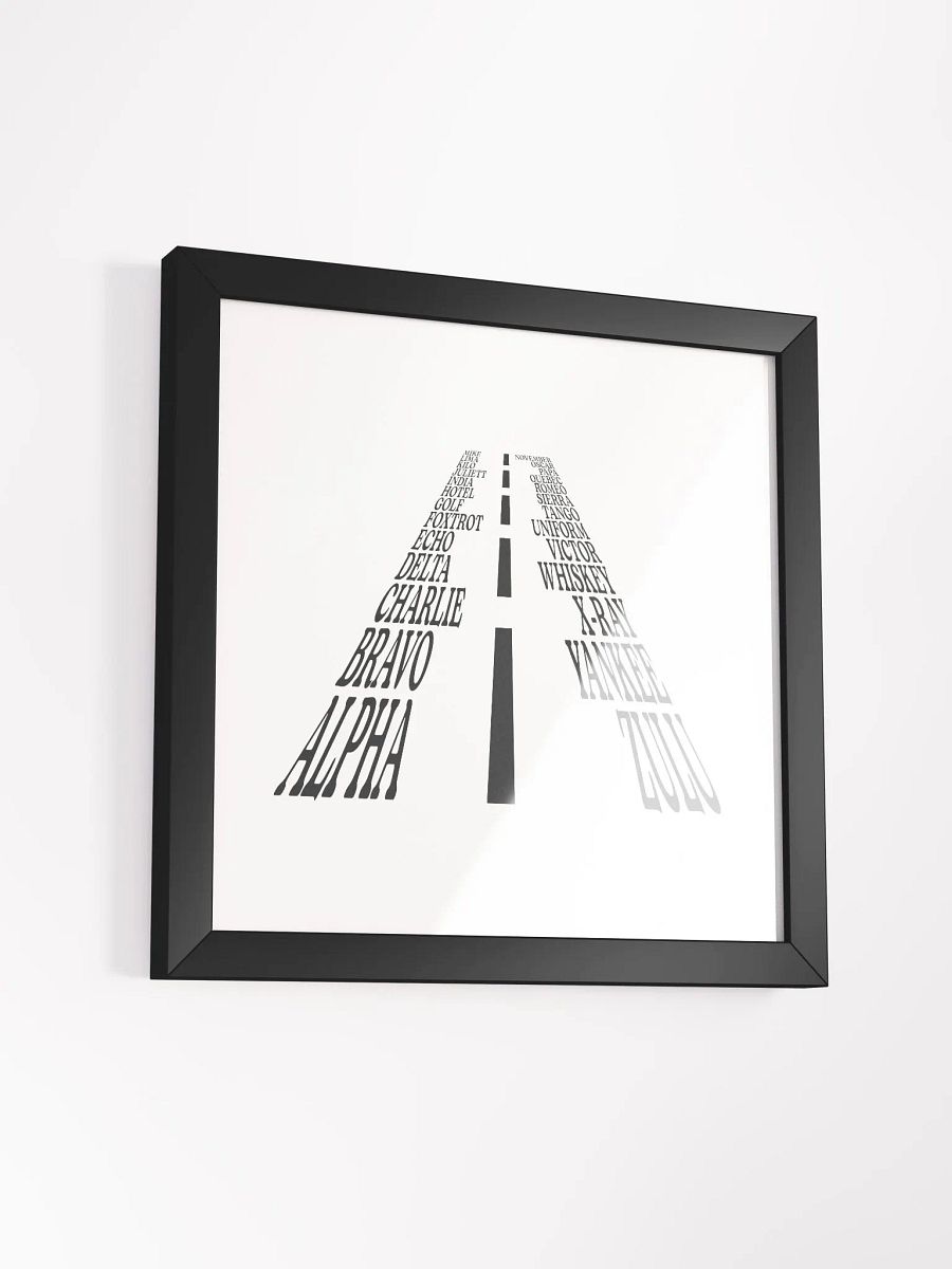 The Aviation Alphabet Runway Framed Poster product image (3)