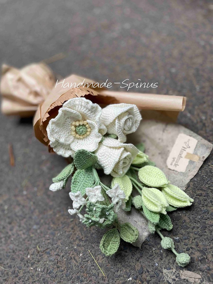 Yellow+Green - The Taste Of Early Summer Crochet Knit Bouquet product image (5)