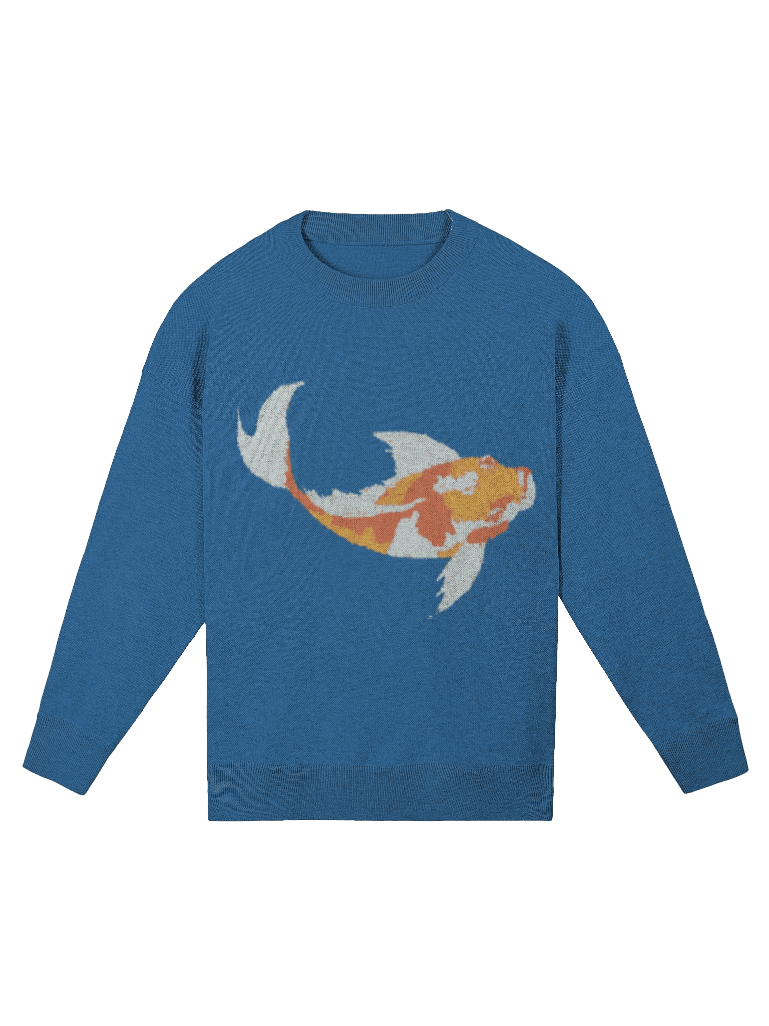 Koi Fish Jacquard Sweater – Relaxed Knit Pullover Sweater with Japanese Inspired Design product image (1)