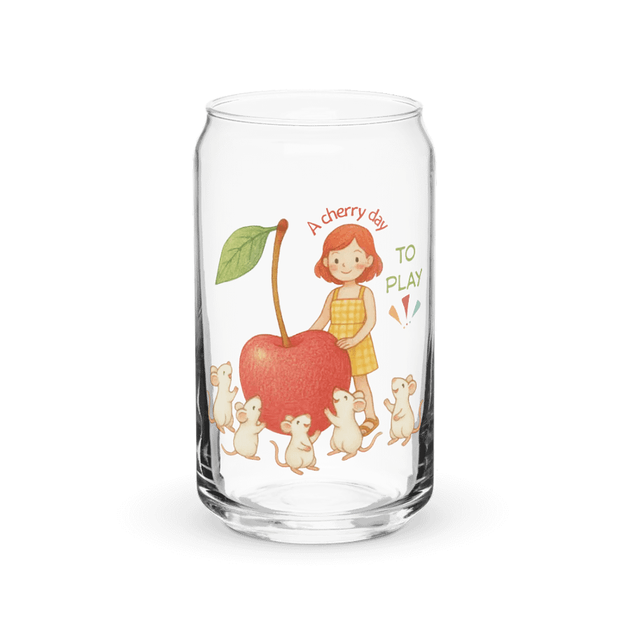 A Cherry Day Can-Shaped Glass product image (1)