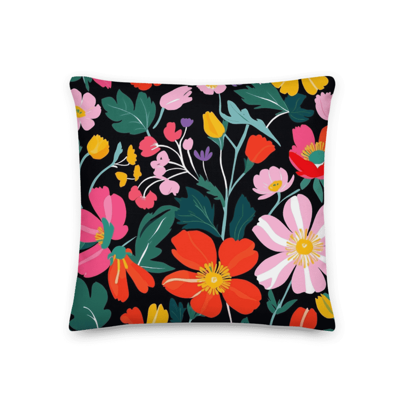 Vibrant Blooms All-Over Pillow product image (3)