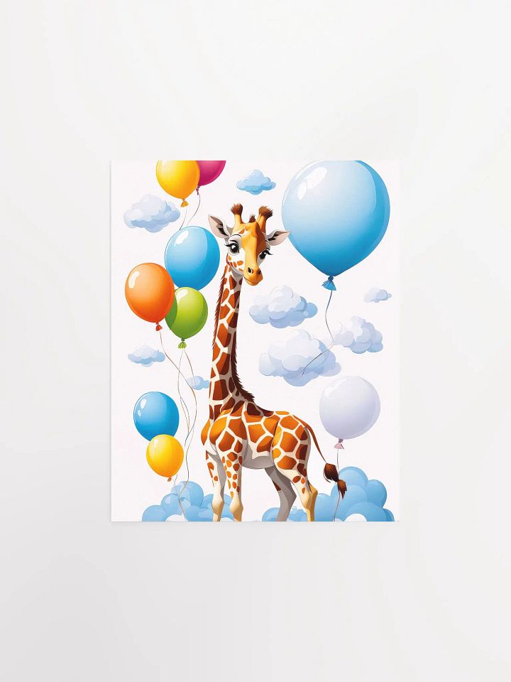 Baby Giraffe - Poster - Nursery-Kids Room - Small-Standard Sizes - 8x10-11x14-12x16-16x20 Inches product image (3)