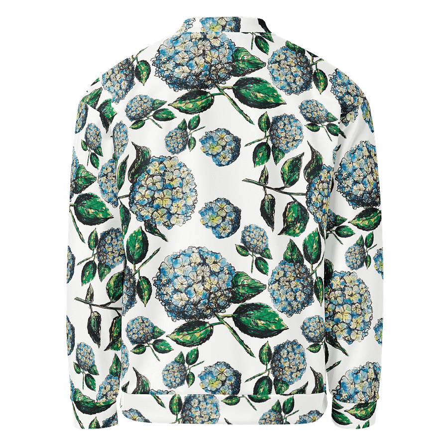 Blue Hydrangea Dreams | Unisex Bomber Jacket | Monique Faella Designs™ product image (2)