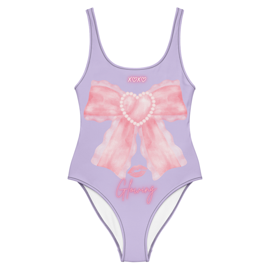 🎀 Glowlita "Twilight Bow" Violet & Pearl Glow One-Piece product image (1)