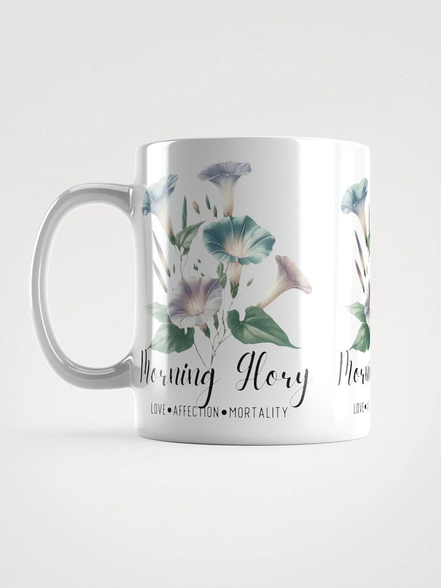 Morning Glory Ceramic White Mug: Love, Affection, Mortality September Birth Month Flower product image (8)