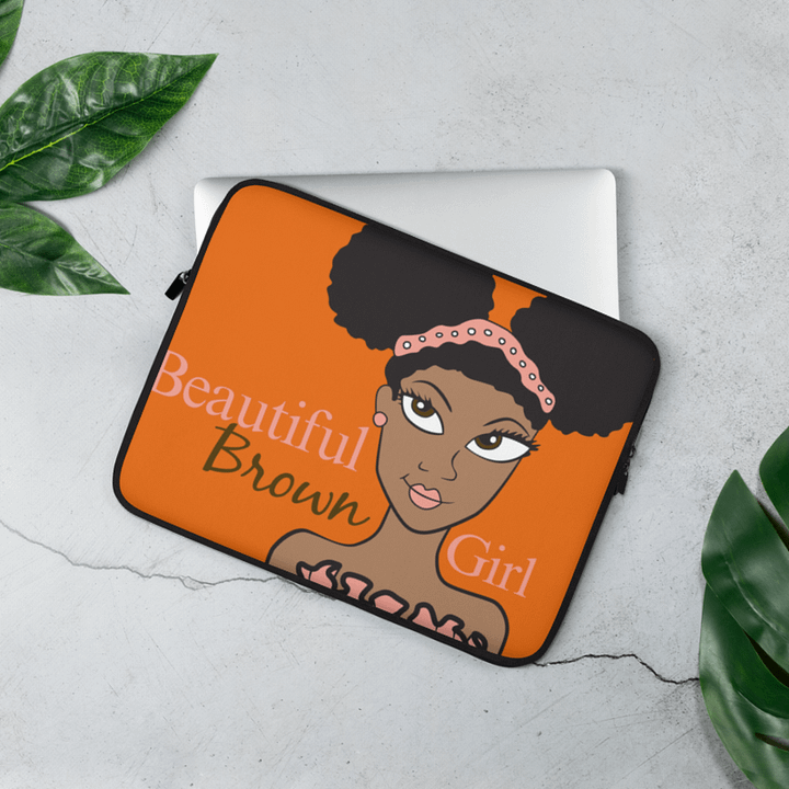 Beautiful Brown Girl Laptop Sleeve - Cocoa product image (1)