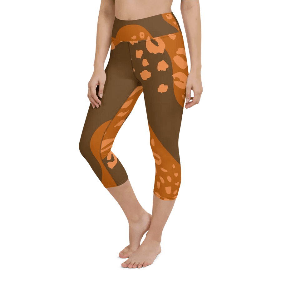 Orange Leopard Yoga Capri Leggings product image (6)