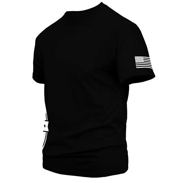 Mens American Flag United We Stand Military Tactical Short Sleeve T Shirt product image (2)