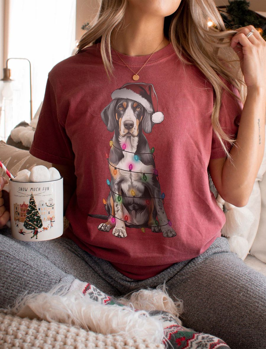 Funny Bluetick Coonhound Christmas T-Shirt for Coonhound Paw-rents product image (6)