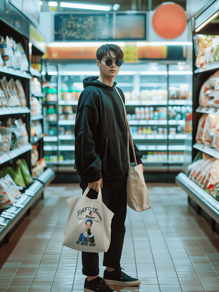 FAFO Seasons Restaurant Menu - We Serve Crow - Eco-Friendly Tote Bag product image (2)