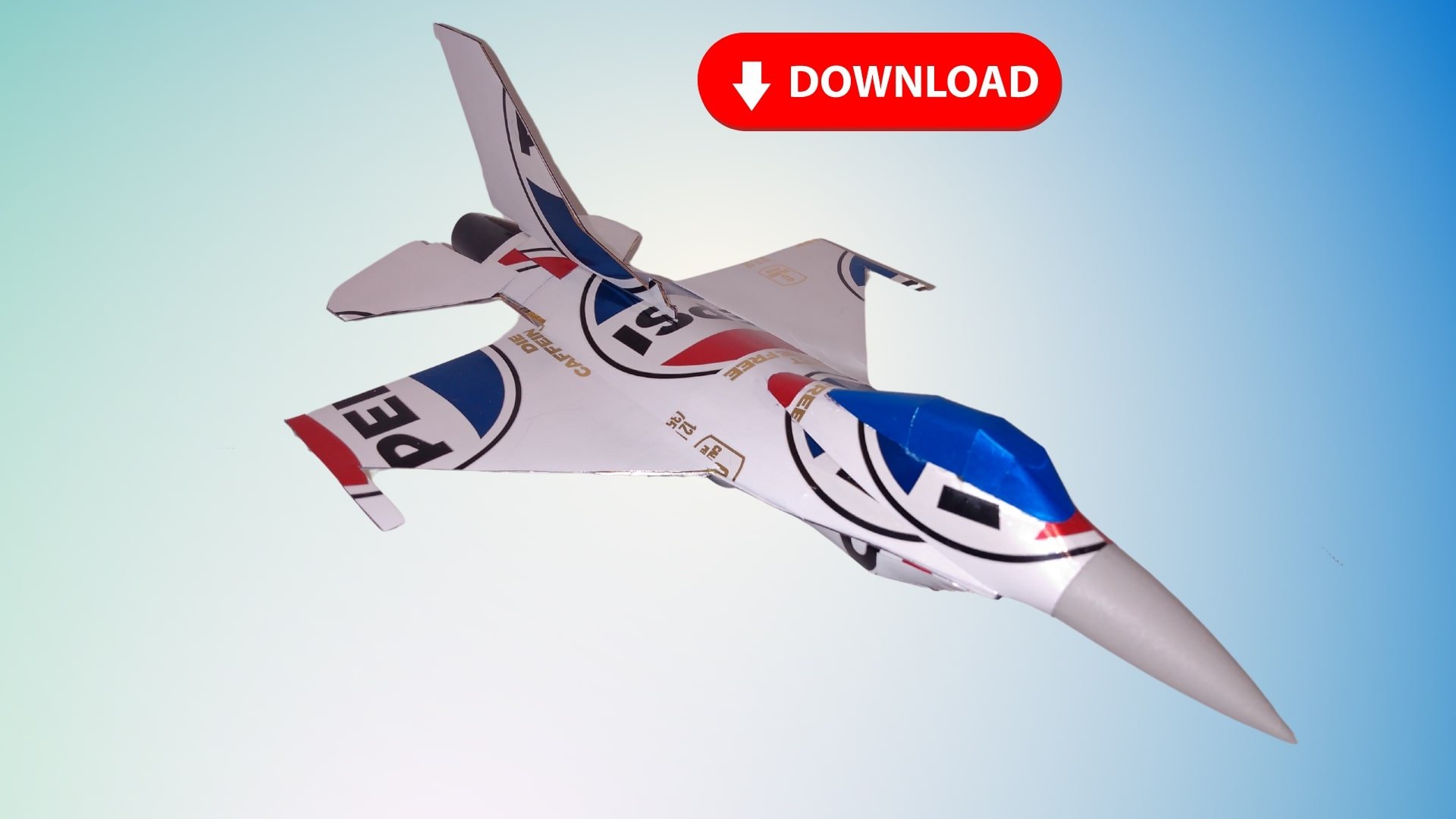 Soda Can Airplane F-16 Falcon DIGITAL plans product image (1)