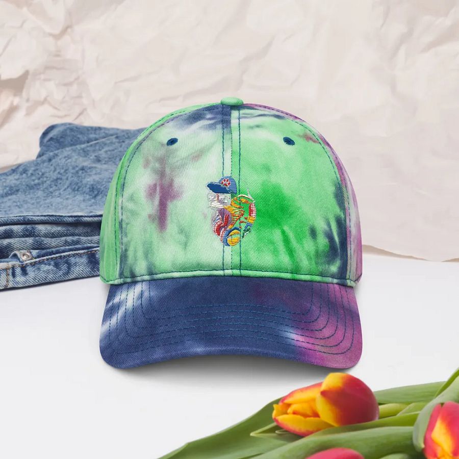 coolcat cap purple-power tye-dye product image (5)