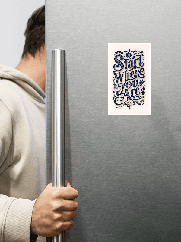 Start Where You Are – Inspirational Typography Magnet product image (2)