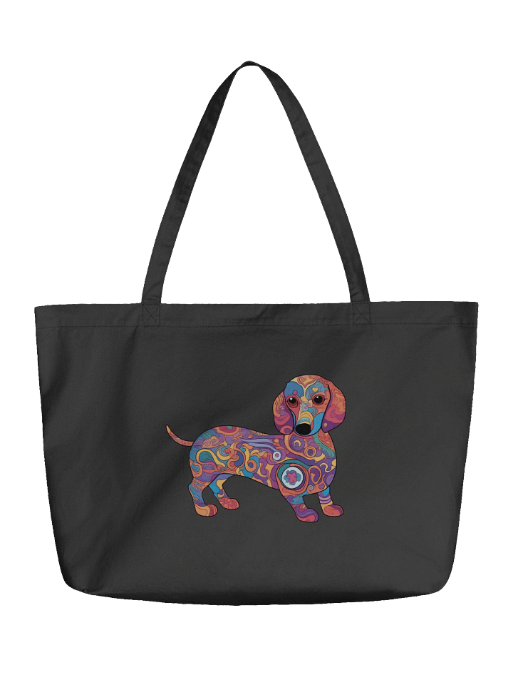 Psychedelic Dachshund #2 - Eco-conscious Organic Cotton Tote product image (1)