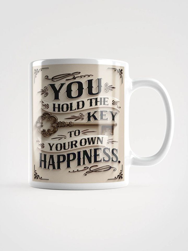 "You hold the key to your own happiness" #Motivational Glossy White Mug product image (2)