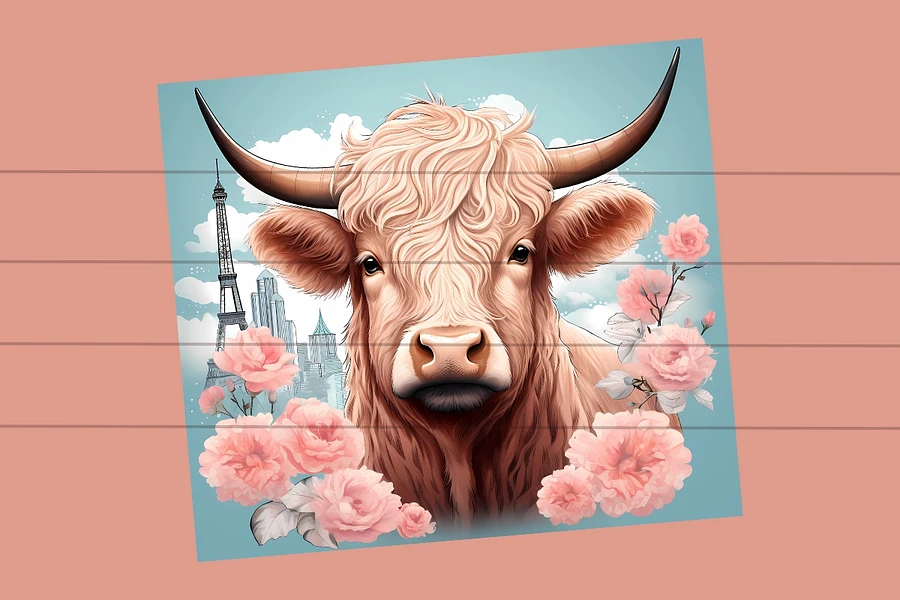Highland Cow in Paris Tumbler product image (7)