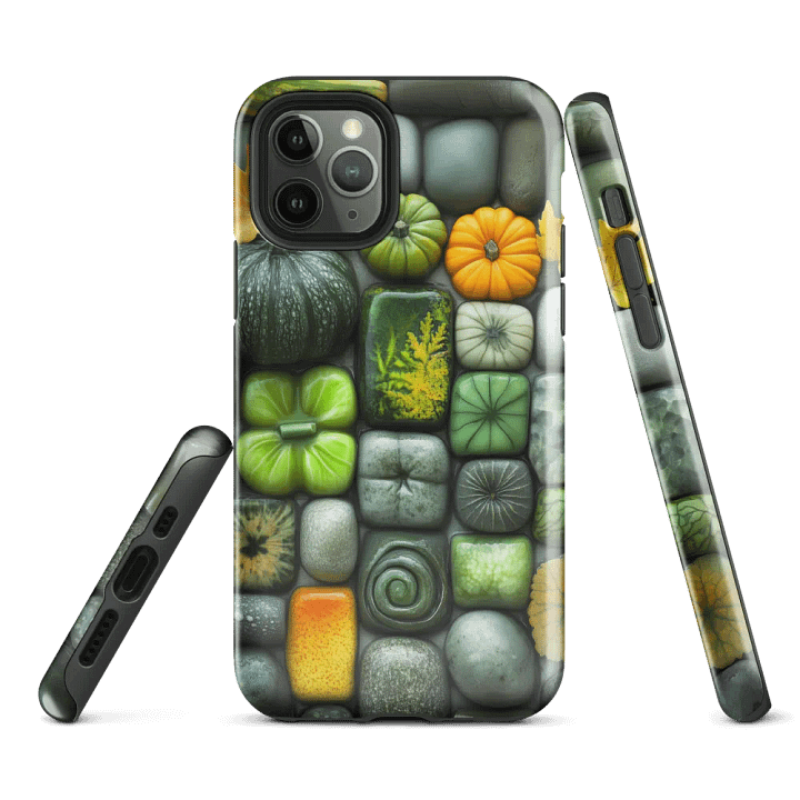 Green Mosaic Pumpkin Tiles - Tough Phone Case product image (1)