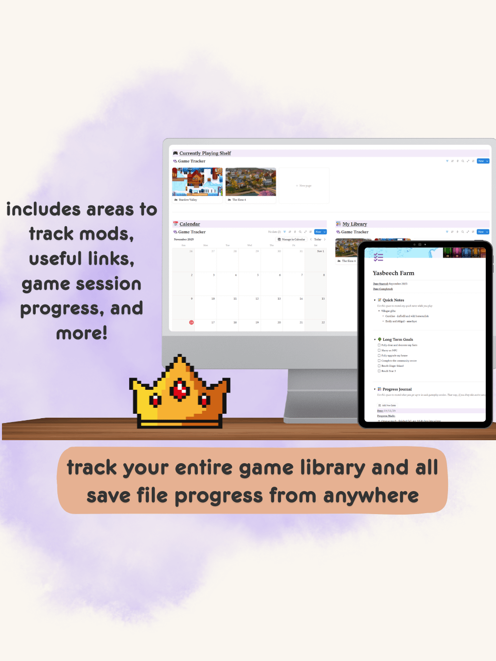 QuestShelf | Notion Gaming Library For Intentional Players product image (2)