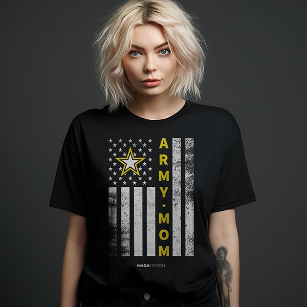 Bold Army Mom Vertical T-Shirt product image (1)