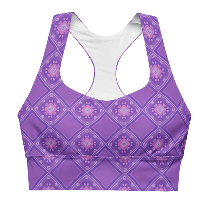 Lilac_Pattern Sports Bra product image (2)
