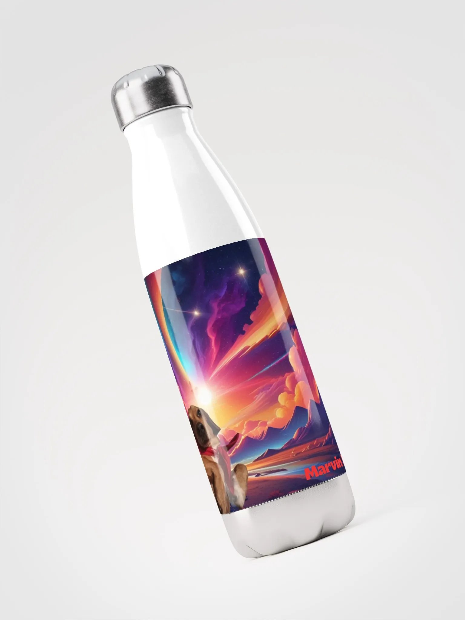 Marvin The Dog© Cosmic Adventure Water Bottle product image (1)