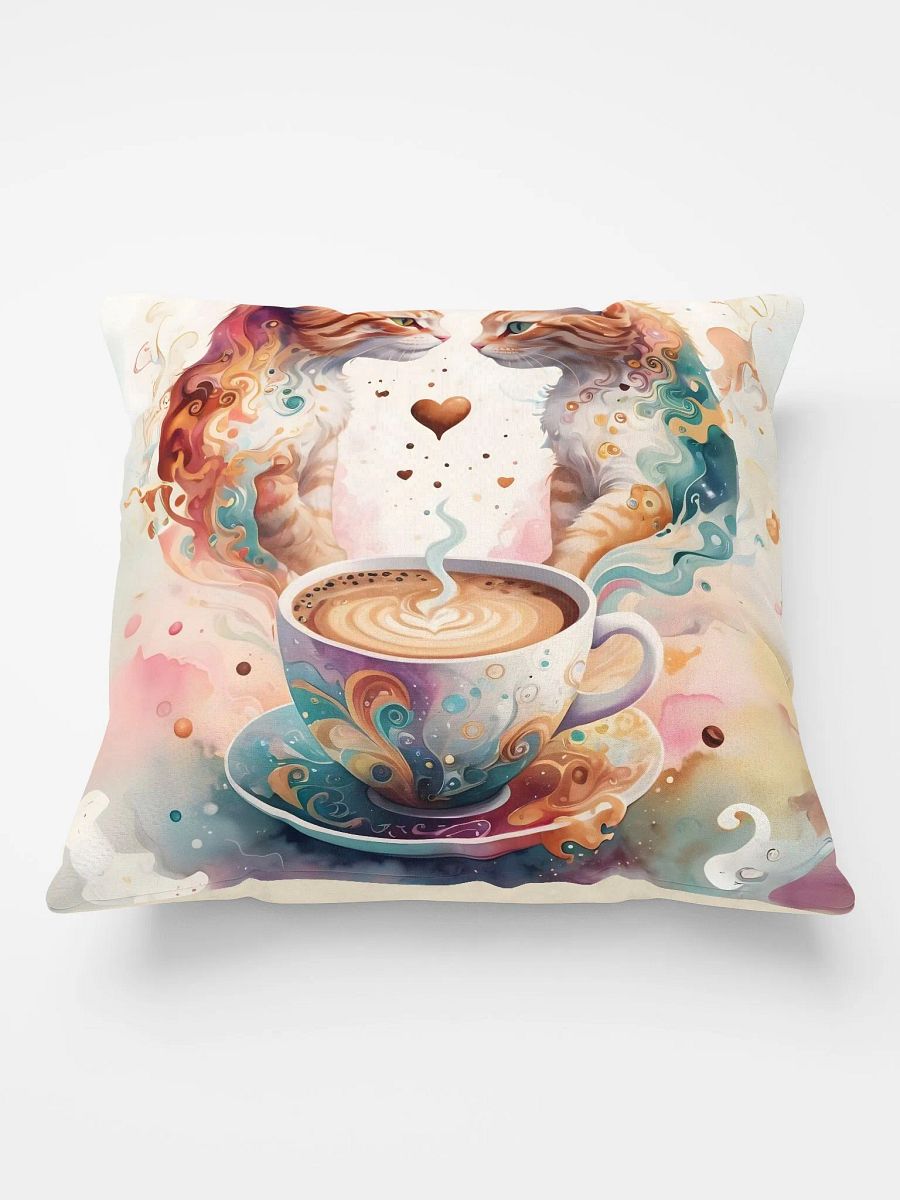 Love Cats & Coffee Pillow product image (3)