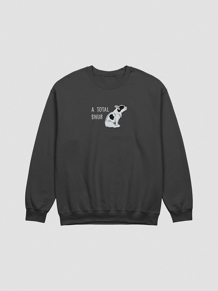 A Total Snub Sweatshirt (Embroidered) of a French Bulldog(Pied Black) product image (4)