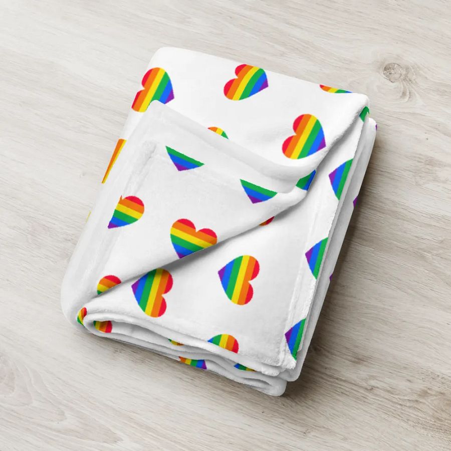 Rainbow Heart Blanket product image (7)