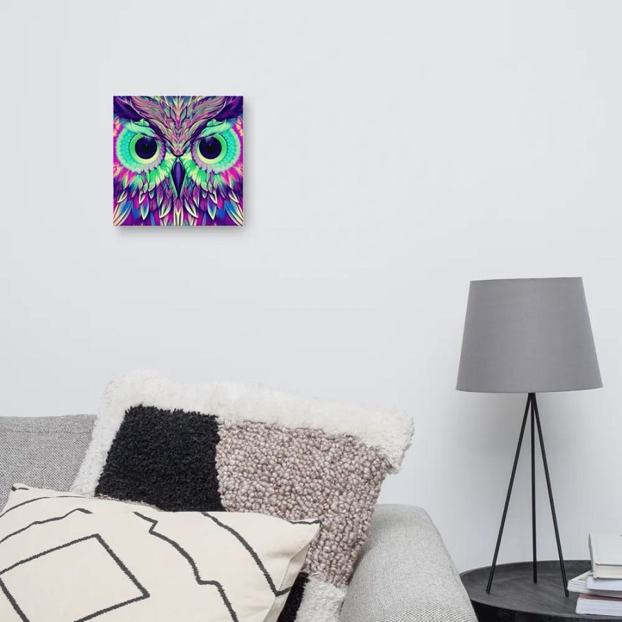 Fantasy Fractal Owl Art - v9 product image (10)
