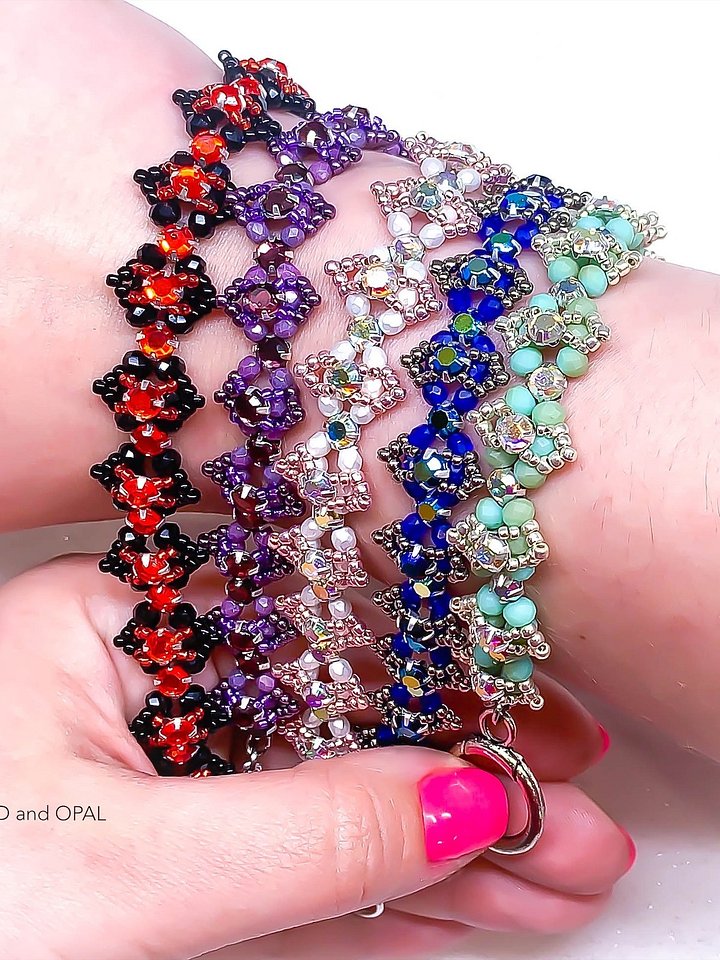 Beading Pattern – Rose Montee Marquise Bracelet product image (2)
