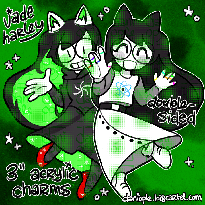 [PRE-ORDER] Homestuck - Jade Harley Acrylic Charm product image (1)