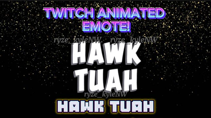 Twitch Animated Emote HAWK TUAH TEXT product image (1)