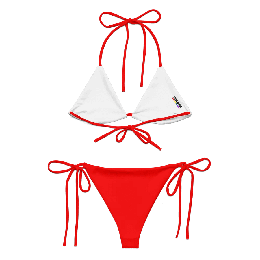 Plain Color Red String Bikini Set product image (6)