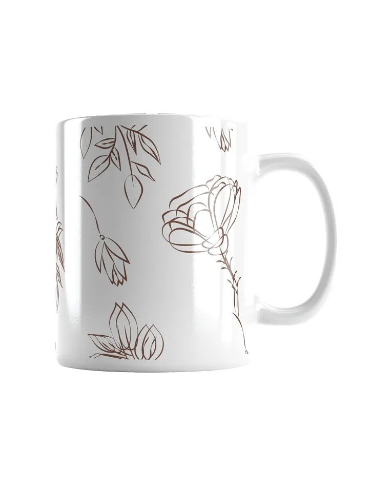 Floral Harmony White Glossy Mug product image (2)