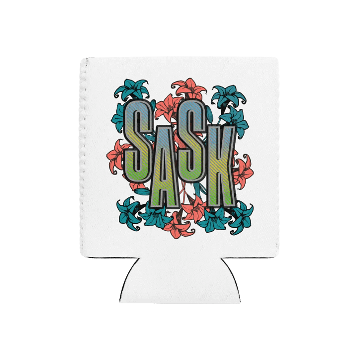Sask Saskatoon Saskatchewan Floral Can Cooler product image (1)