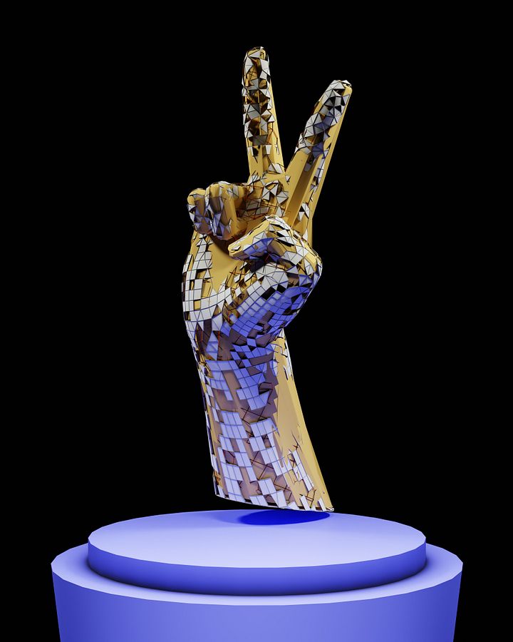 BROKEN HAND PEACE SIGN product image (1)