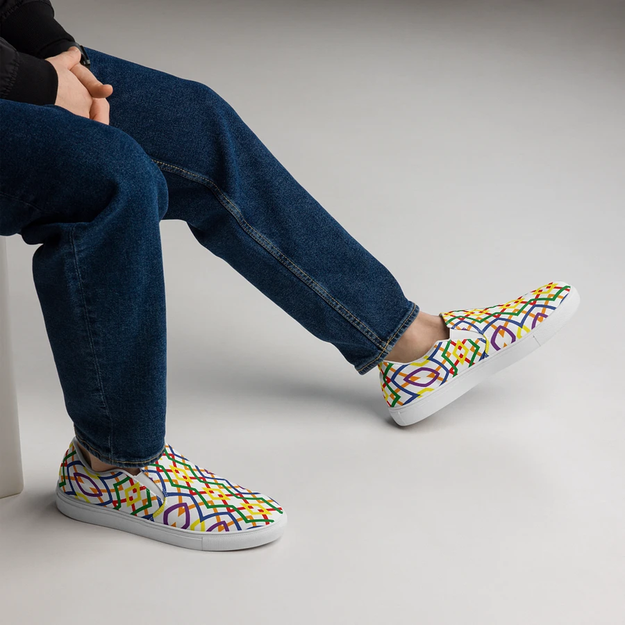 Mens Slip On Canvas - Rainbow (b) product image (12)