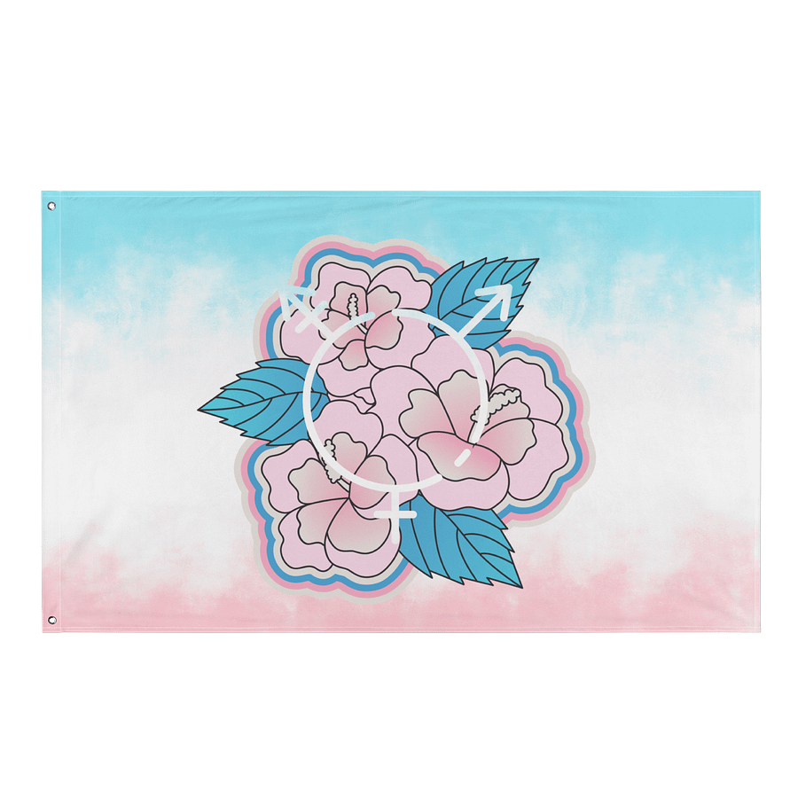LGBTQIAP2S+ 2025, Trans Flower with Symbol, Flag product image (1)