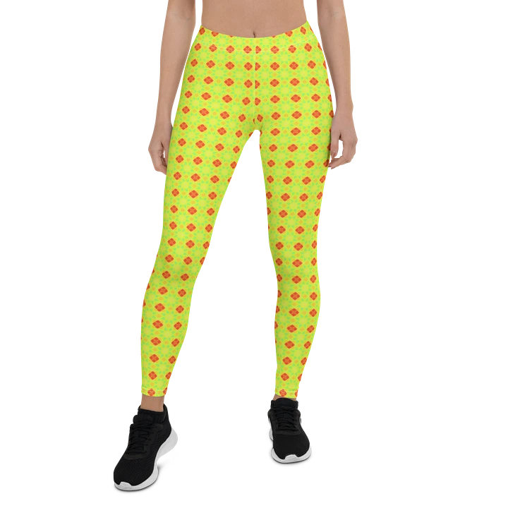 Abstract Repeating Coloured Shapes Ladies Leggings product image (1)