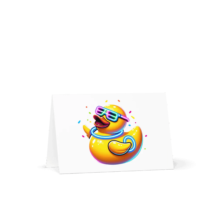 Neon Party Rubber Duck Card product image (1)