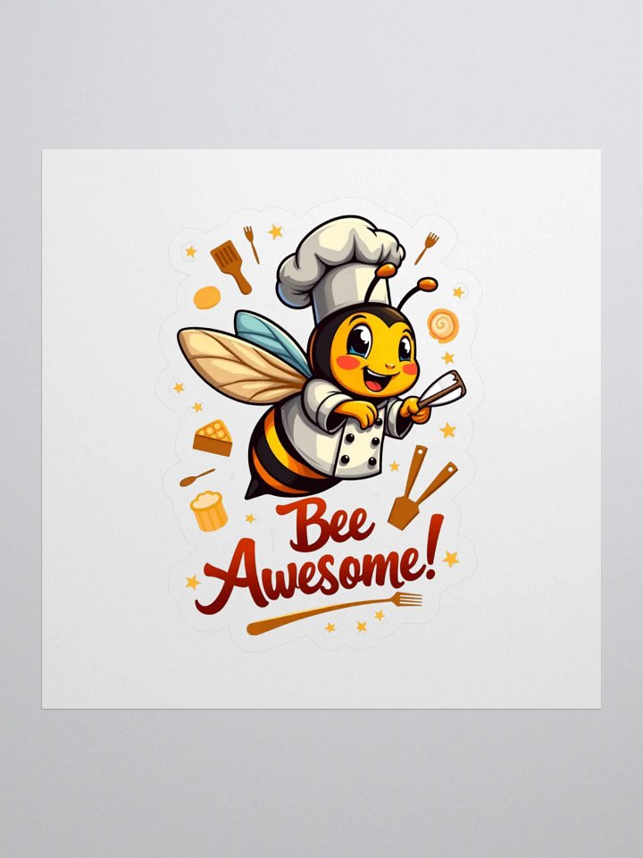 Bee Awesome Chef Kiss Cut Stickers product image (1)